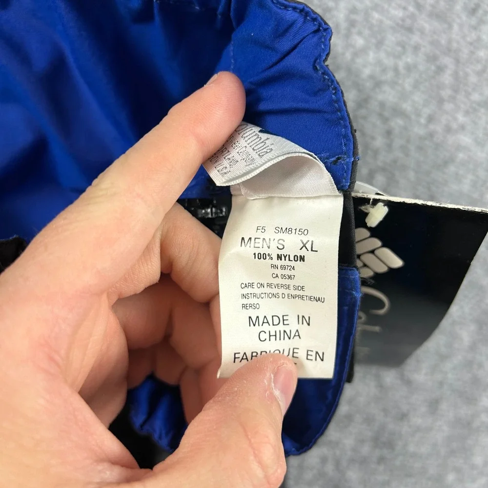 Columbia Bugaboo Pant Mens XL Black Nylon‎ Snow Ski Winter Outdoor Vintage NWT